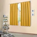 Produktbild: heimtexland Vorhang Blickdicht Thermovorhang Verdunklungsvorhänge 2er Set Kräuselband Deko Gardine isolierend Kälte Wärme Sonne Schall Oeko-TEX Typ139 Gelb HxB 145x135 cm