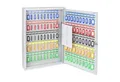 Produktbild: HMF Schlüsselkasten Schlüsselschrank groß Stahl, abschließbarer Schlüsselkasten für Büro, Verwaltung oder Fuhrpark, 100 Schlüsselhaken 55 x 38 x 8 cm, Lichtgrau