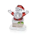 Produktbild: Swarovski Holiday Cheers Weihnachtsmann und Schornstein, Klarer Kristallanhänger mit Weißem Schnurrbart, Bommel, Stechpalmenblätter und -beeren sowie 349 Facetten, Größe: 7.4 x 4.7 x 6.8 cm