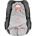 Produktbild: ByBoom Einschlagdecke Babyschale Winter - Herbst - Frühling, 'Die Decke' seit 2009, Maxi Komfort - Cosi Bella, Grau/Rosa