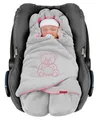 Produktbild: ByBoom Einschlagdecke Babyschale Winter Herbst Frühling Grau Rosa Neu