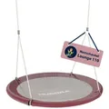 Produktbild: Hudora Nestschaukel Lounge Höhenverstellbare Nestschaukel mit 90/110cm Durchmesser, (Hängeschaukel mit geschlossener Sitzfläche), Tellerschaukel für die ganze Familie rot 110 cm