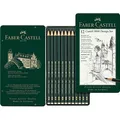 Produktbild: FABER-CASTELL Castell 9000 Bleistifte B, H, HB, 2H, 2B, 5H, 4H, 3H, F, 3B, 4B, 5B dunkelgrün, 12 St.