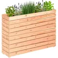 Produktbild: Balkon - Hochbeet Lärche MODULO - 120x30x75 cm Naturbelassen Witterungsbeständig - Naturbelassen