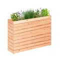 Produktbild: Mega Holz Hochbeet MODULO 120x30x75 cm (BxTxH) - Wetterfester Pflanzkübel aus Holz für Innen- und Außenbereich - Blumenkübel aus witterungsbeständiger Lärche für Garten, Terrasse und Balkon, Modular