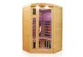 Produktbild: Dewello Infrarotkabine LAKEFIELD Wärmekabine,3 Personen,4 DUO-Strahler,2 Vollspektrumstrahler, BxTxH: 140 x 140 x 190 cm, (Farblichttherapie, inkl. Ionisator mit Ozondesinfektion und Aromatherapie) Sauna aus Hemlock/Zeder, leichter Aufbau dank Stecksystem