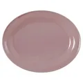 Produktbild: Seltmann Beat Color Glaze Servierplatte oval, 35 x 28 cm, Platte/Servierteller mit Rillenrelief, Altrosa