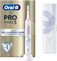 Produktbild: Oral-B Pro Series 3 Elektrische Zahnbürste/Electric Toothbrush, 1 Aufsteckbürste, 3 Putzmodi und visuelle 360° Andruckkontrolle für Zahnpflege, Reiseetui, Special Edition, Designed by Braun, white