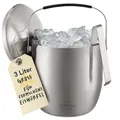 Produktbild: Eiswürfelbehälter Edelstahl 3l - Eisbehälter mit Deckel und Zange -Eiseimer E...