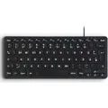 Produktbild: Perixx PERIBOARD-416 DE, kabelgebunden, USB Mini Tastatur mit 4 Hubs, schwarz (Deutschland, Kabelgebunden) (57150P)