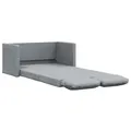 Produktbild: vidaXL Bodensofa, Klappbar Bodenbett Sofa mit Schlaffunktion, Schlafsofa Schlafsessel mit Metallgestell, Klappsofa Sofabett für Wohnzimmer Schlafzimmer, Hellgrau Stoff