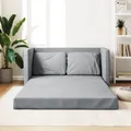 Produktbild: Bodensofa mit Schlaffunktion Hellgrau 112x174x55 cm Stoff