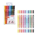 Produktbild: 10 Herlitz Fineliner-Faserschreiber my.pen / 2 Spitzen / 10 verschiedene Farben