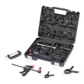 Produktbild: Parkside Klemm- und Schraubstock-Set, 16-teilig, zum Spannen, Verteilen und Befestigen von Tablet-Reparaturen, Möbel-Reparatur, Schnellwechsel-Taste, robuste Kunststoffhülle im Lieferumfang enthalten