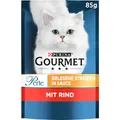 Produktbild: GOURMET Perle Erlesene Streifen Katzenfutter nass, mit Rind, 26er Pack (26 x 85g)