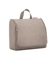 Produktbild: reisenthel toiletbag XL Herringbone Mokka - praktischer Kulturbeutel mit Haken, wasserabweisendes Material