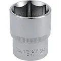 Produktbild: Kurze 6-kant-chrom-steckschlüssel 1/2'' 24mm - Yt-1217