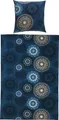 Produktbild: Erwin Müller Bettwäsche, Bettgarnitur Flanell - Mandala - mollig warm, temperaturregulierend, mit praktischem Reißverschluss - dunkelblau Größe 80x80 cm / 135x200 cm