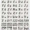 Produktbild: Buchstaben Schablone Alphabet Schablonen Wiederverwendbare Kunststoff Buchstaben Nummer Schablonen für Gemälde Auf Holz Groß Zahlen Kleinbuchstaben(40 Stück)