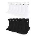 Produktbild: Nike Unisex Trainingssocken Everyday Cushioned Crew Socks SX7664 6 Paar, Größe:42-46, Artikel:-010 black + 100 white