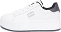 Produktbild: Tommy Jeans Damen Flatform Sneaker Essential Low Top, Weiß (Ecru/Washed Black), 36