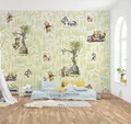 Produktbild: Kinder Tapete Disney Dick Zertifiziert Wandbild 300x279cm Winnie The Pooh Grün