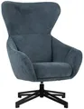 Produktbild: Ohrensessel Marconia blau drehbar Loungesessel Relaxsessel Polstersessel