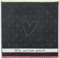 Produktbild: Kracht Geschirrtuch Frottee Frottiertuch Motiv 100% Mit Liebe Gekocht 50x50 cm