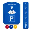 Produktbild: Parkscheibe Auto Eiskratzer Kfz Parkuhr blau Parkscheibe 10er Pack 10 Stück
