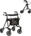 Produktbild: Leichtgewicht-Rollator TAiMA M-ECO mit Netz, Stockhalter und Gurt, PU, SH59, anthrazit>>>>