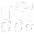 Produktbild: HO2NLE 9pcs Acryl Stempelblock Set Acrylblock Stempel Stanzblöcke Blocksatz Transparent Stempel Blöcke für Scrapbook Fotoalbum Hand Schnitzen Handwerk Scrapbooking