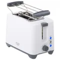 Produktbild: Adler AD 3216 Toaster Weiß Brötchenaufsatz Auftaufunktion Abschaltautomatik