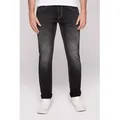 Produktbild: Regular-fit-Jeans CAMP DAVID, Herren, Gr. 34, Länge 34, schwarz, Material: 68% Baumwolle, 16% Polyester, 14% Lyocell, 2% Elasthan, Zusatz: Enthält nichttextile Teile tierischen Ursprungs (Badge), Abriebeffekte, regular fit, Jeans, mit Bleaching-Effekten