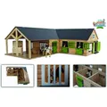 Produktbild: NoName Horse Eckstall mit 3 Boxen und Abstellraum 1:25 (610211)