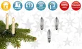 Produktbild: Ersatz Birne Spitzkerze Riffelkerze Weihnachten 3er Set Sockel E10 8 V 1,5 W