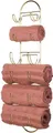 Produktbild: mDesign Badaccessoire-Set Handtuchregal Wand messing 6 Ablagen Handtuchhalter Badetuchhalter B