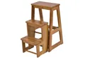 Produktbild: COSTWAY Klapptritt, klappbar, Tritthocker 3 Stufen, bis 150 kg, Massivholz