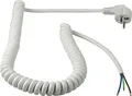 Produktbild: as - Schwabe Spiralkabel, Anschlussleitung 1 m Grundlänge, auf ca. 2,5 m dehnbar, Anschlusskabel H05VV-F 3G1,5 230V, 16A16 -A Schutzkontaktwinkelstecker, Ende 60 mm abgemanteltIP20, Weiß, IP20, 70423