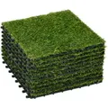 Produktbild: Outsunny Kunstrasen,, Dunkelgrün, Kunststoff, 30x4.5x30 cm, Gartenzubehör, Terrassen- & Balkonböden, Rasenteppiche