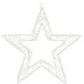 Produktbild: Koopman International B.v. - Ecd Germany Led-weihnachtsstern 50cm Mit 1440 Warmweißen Leds Und Timer, Innen/außen, Ip44 Wasserdicht, Leuchtstern Aus Metall, Led Drahtstern Zum Aufhängen Für Weihnachten, Weihnachtsdeko Fensterdeko