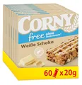 Produktbild: Müsliriegel Corny free Weiße Schoko, ohne Zuckerzusatz, 65 kcal pro Riegel, 60x20g