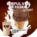 Produktbild: Eispulver Schoko MIT und OHNE Eismaschine 410g Eiscreme I Ohne Zuckerzusatz