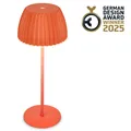 Produktbild: Riffle LED Tischlampe Tischleuchte Höhenverstellbar Kabellos Akku 36,5cm Orange