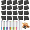 Produktbild: Kunststoff Buffet Schilder 20 Stück Mini Kreidetafel Set V-Form Kreidetafel K...
