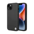 Produktbild: BMW Hülle Leder Hot Stamp Schwarz – iPhone 14 Plus