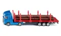 Produktbild: siku 1659, Holz-Transport-LKW, 1:87, Metall/Kunststoff, Blau/Rot, Inkl. Baumstämmen, Blauw