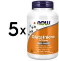 Produktbild: 5 x NOW Foods Glutathione, 500mg - 120 vcaps (399,98 EUR/kg)