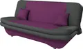 Produktbild: Klick-klack-Sofa Schlafsofa KANDY in Stoff Violett-Dunkelgrau