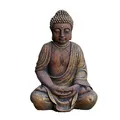 Produktbild: gartendekoparadies.de Massive große Steinfigur Buddha Statue aus Steinguss frostfest (Gold)