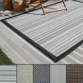 Produktbild: Outdoor-Teppich Mit Bordüre aus Kunststoff wetterfest & rutschsicher Bologna 160x230 cm